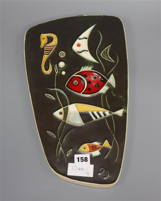 A 1960s German Schaffonacker fish plaque length 41cm